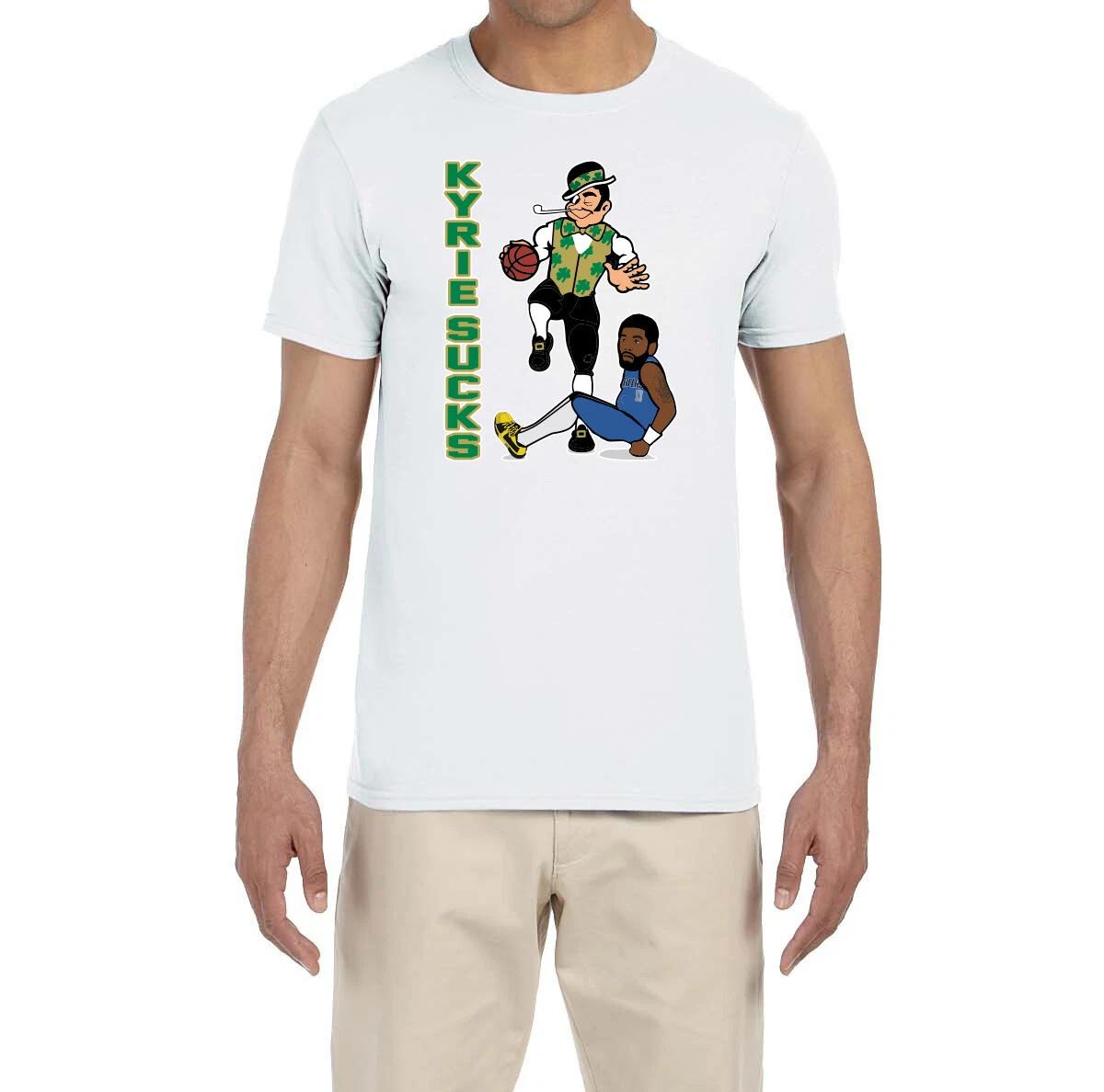Boston Kyrie Irving Sucks Lucky The Leprechaun T-Shirt XS