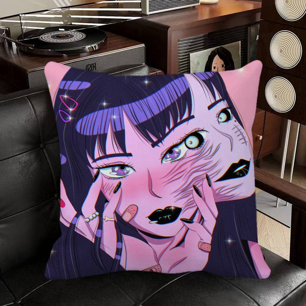Japan Anime Junji Ito Pillow Case Square Pillow Bedroom Sofa Leisure Comfort Cushion Car Home Decoration