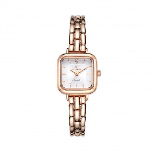 

[DI AMOR] DI AMOR Women s Metal Band Diamond Watch DAW6202M-RW FREE