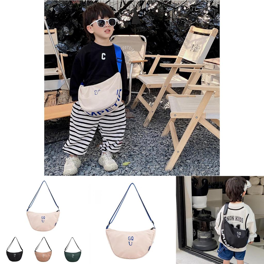 Adorable Unisex Canvas Smile Face Backpack Ideal For Preschoolers With Fun Letter Design