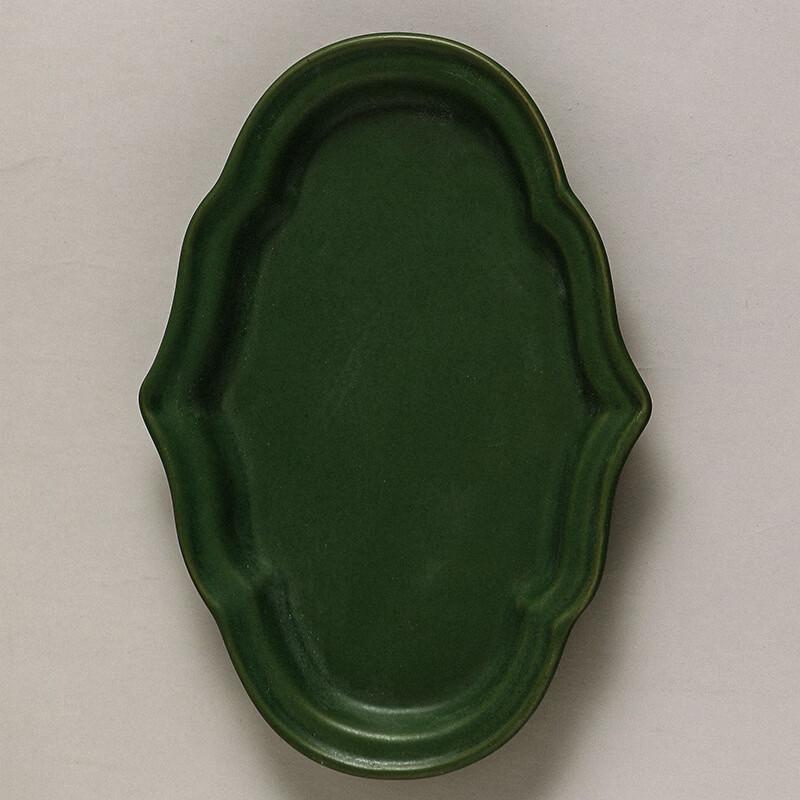 Ruhan Creative Japanese Ceramic 3-Compartment Fish Plate