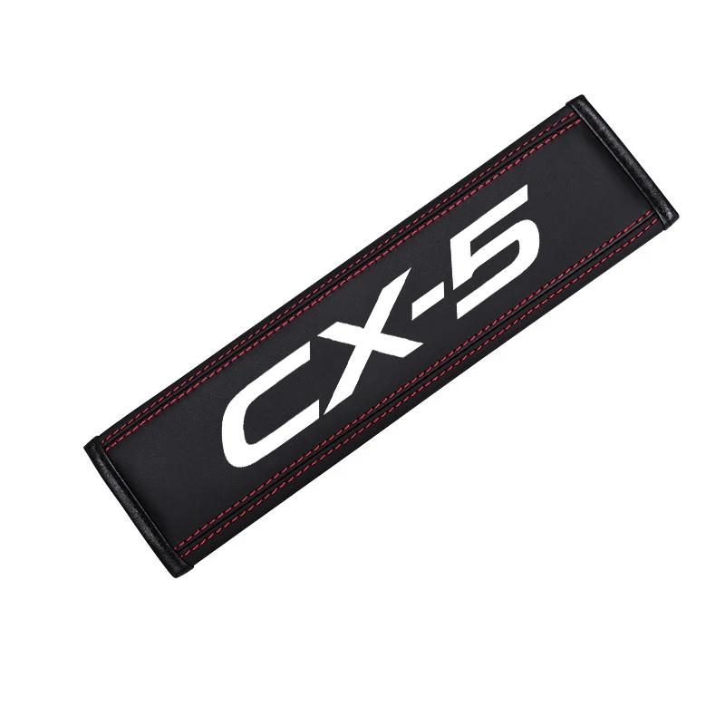 For Mazda CX 5 1pc Cowhide Car Interior Seat Belt Protector Cover For Mazda CX 5 car Auto Accessories IUE2