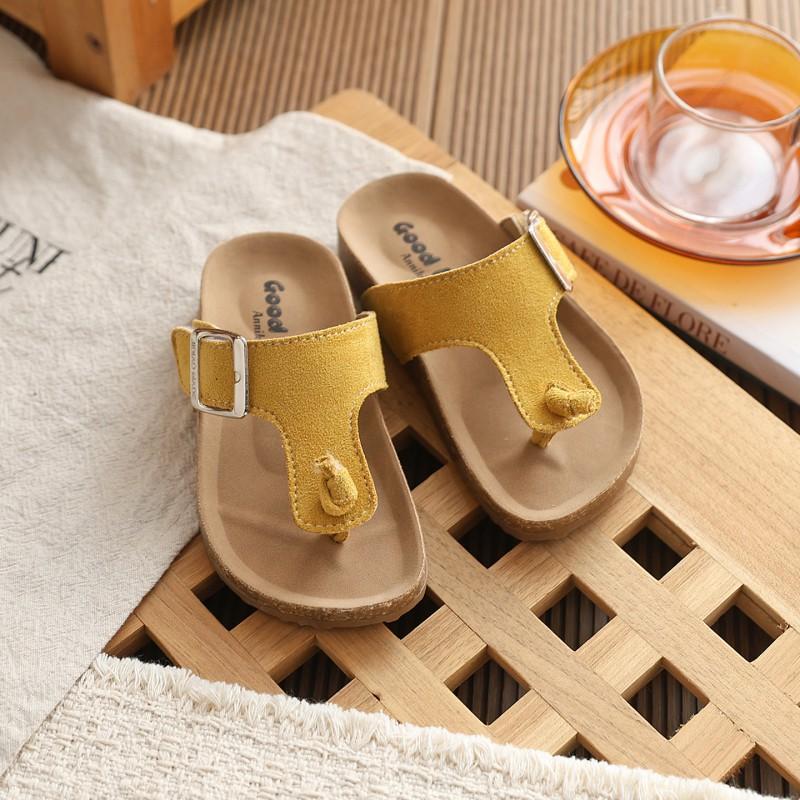 Kids Thick Sole Birkenstock-Style Flip Flops Sandals Boys Girls TPR Anti-Slip Beach Slides