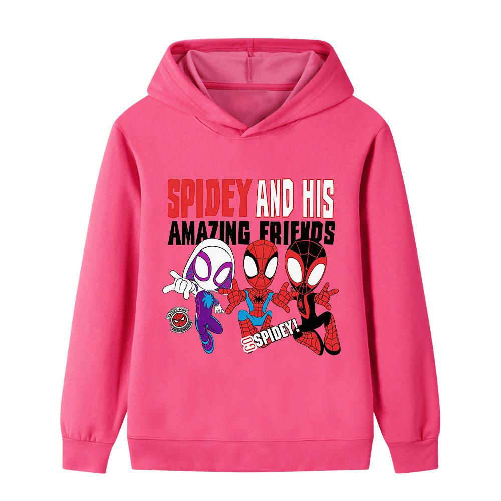 B1428 Kids Boys Girls Cartoon Printed Casual Long Sleeves Hoodie Top