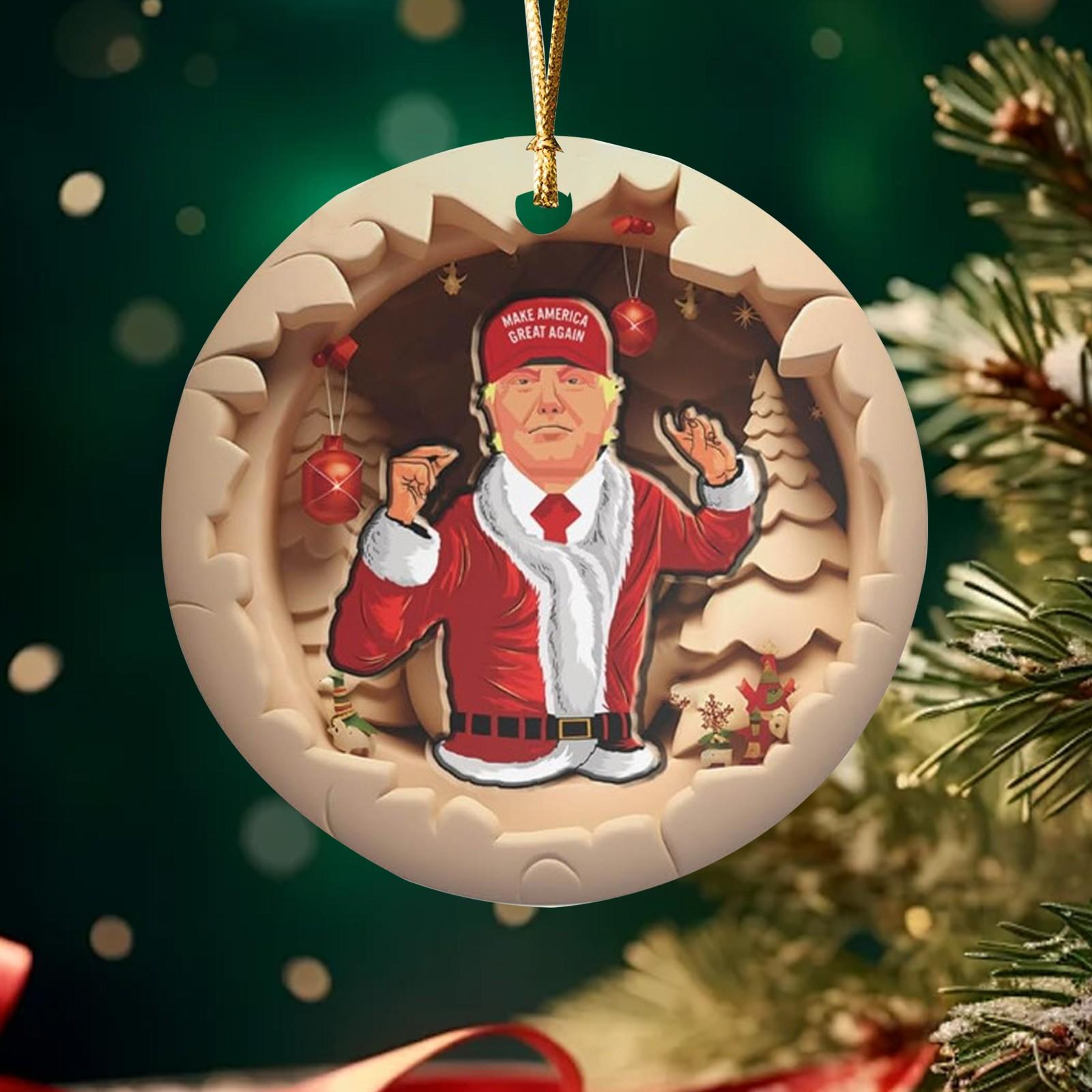 

2D Trap Christmas Hanging Ornament Multi-Purpose Eco-Friendly Holiday Decor One Size