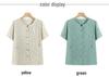 Grandma's Summer Cotton Short Sleeve Shirt - Women's Cotton Linen Top for Middle-aged and Elderly