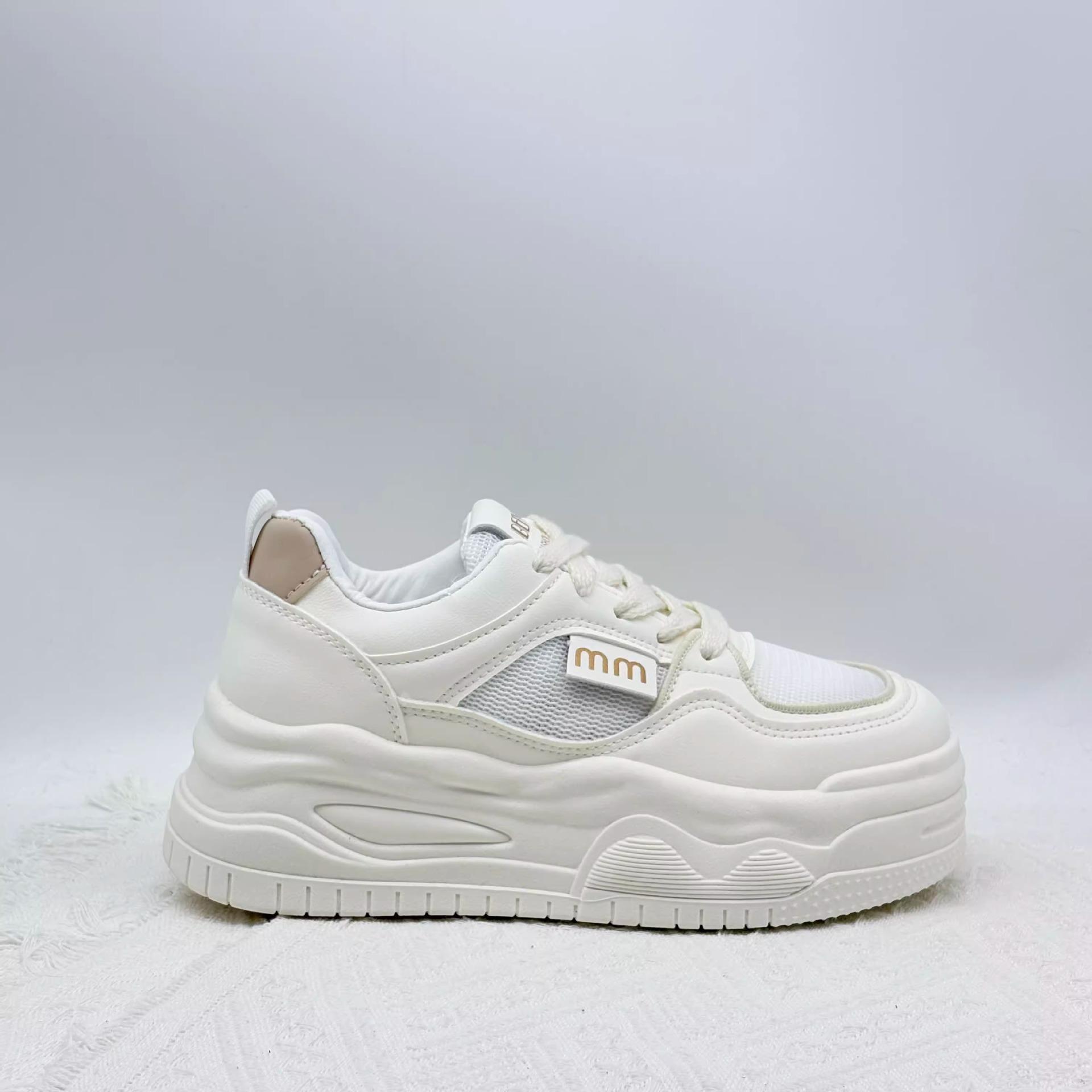 

2025 spring Korean version of high-value dopamine platform white shoes women s new versatile shoes ins tide student board shoes 35