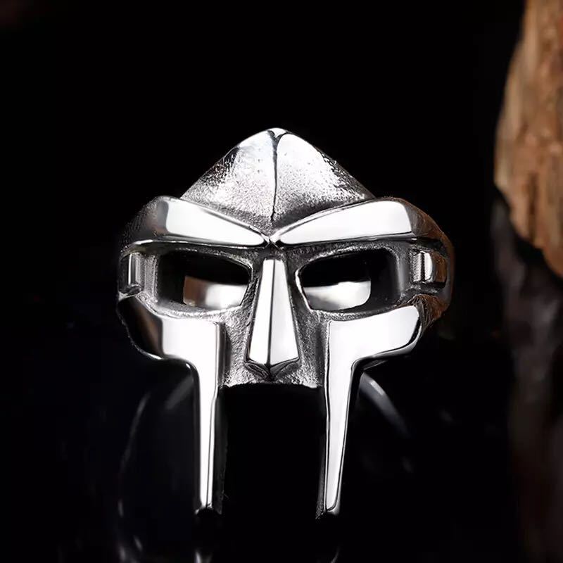 

Кольцо из нержавеющей стали с маской MF DOOM для мужчин Хип-хоп Панк Украшения Аксессуары в стиле Гладиатора 10