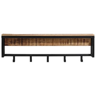 Coat Rack 87 X 10 X 27 Cm Rough Solid Mango Wood