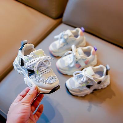 Kinder Mesh Sportschuhe 2024Frühling/Sommer Neu Einzelnes Mesh Atmungsaktive Babyschuhe Leichte Daddy Schuhe Kinderschuhe Sneakers