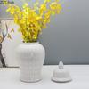 Flower Ceramic Storage Jar with Lids Porcelain General Jars Classical Tea Caddy Flower VasesGinger jar Vintage Home Decor