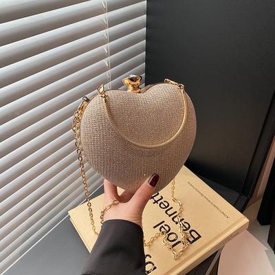 Women's Trendy Crossbody Handbag - Korean Style Peach Heart Design