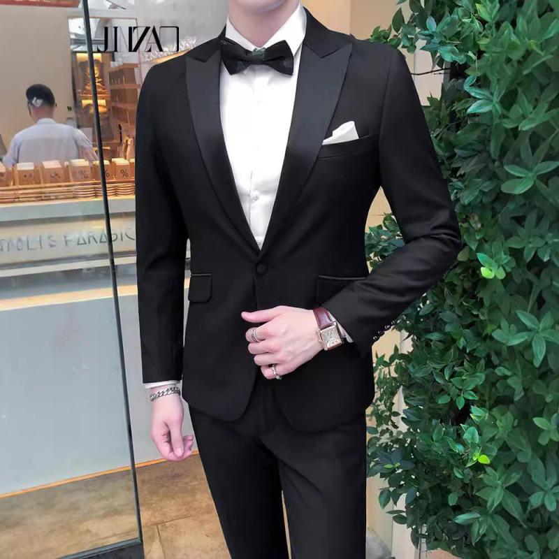 Herren Slim-Fit Hochzeits- & Business-Anzugset - Formelle Kleidung für Bräutigam & Trauzeugen