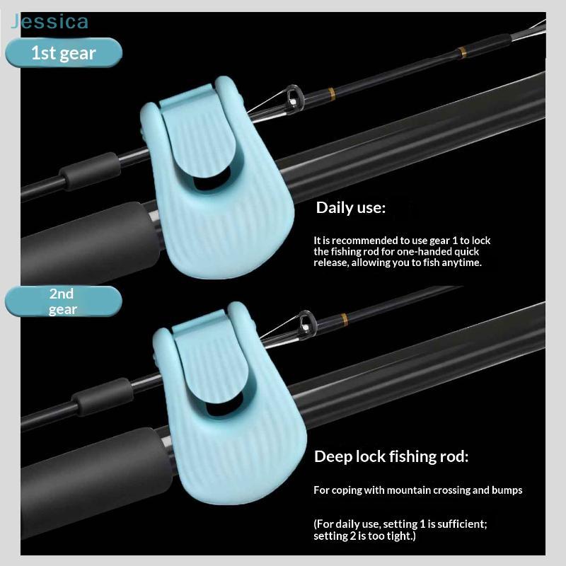  Fishing Rod Holder Fixer Clip Portable Lure Rod Bundling Clamp Beach Fishing Pole Holder Fishing Tools Compact Fixer Holder