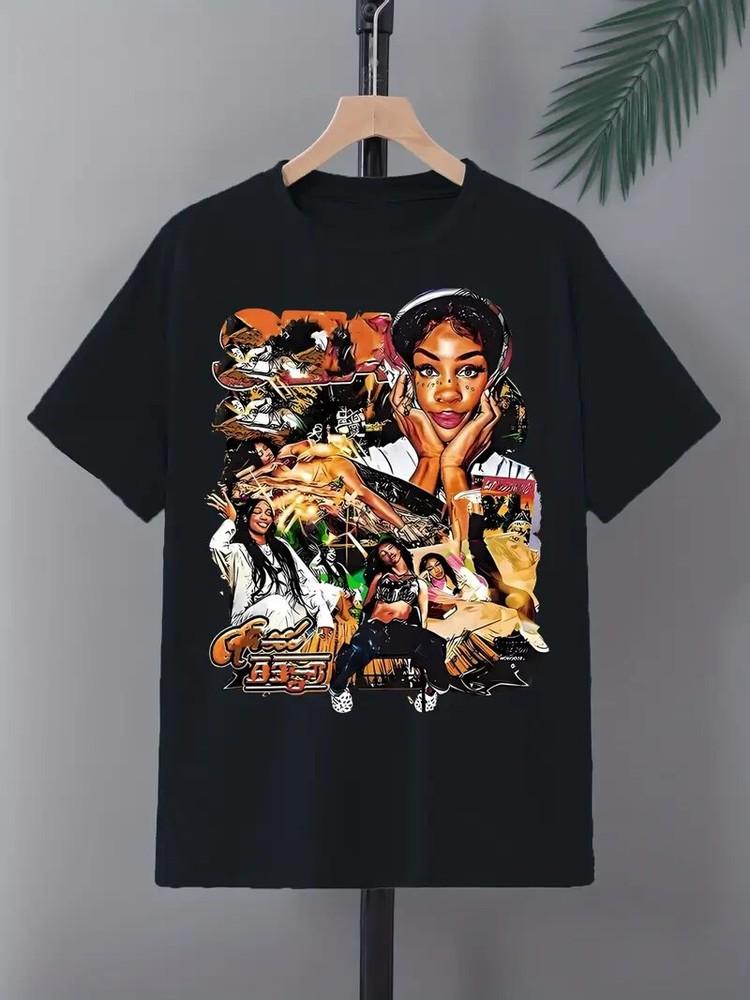 SZA SOS Black T Shirt Women039;s Medium All Size T-Shirt S-4XL Unisex T-Shirt M