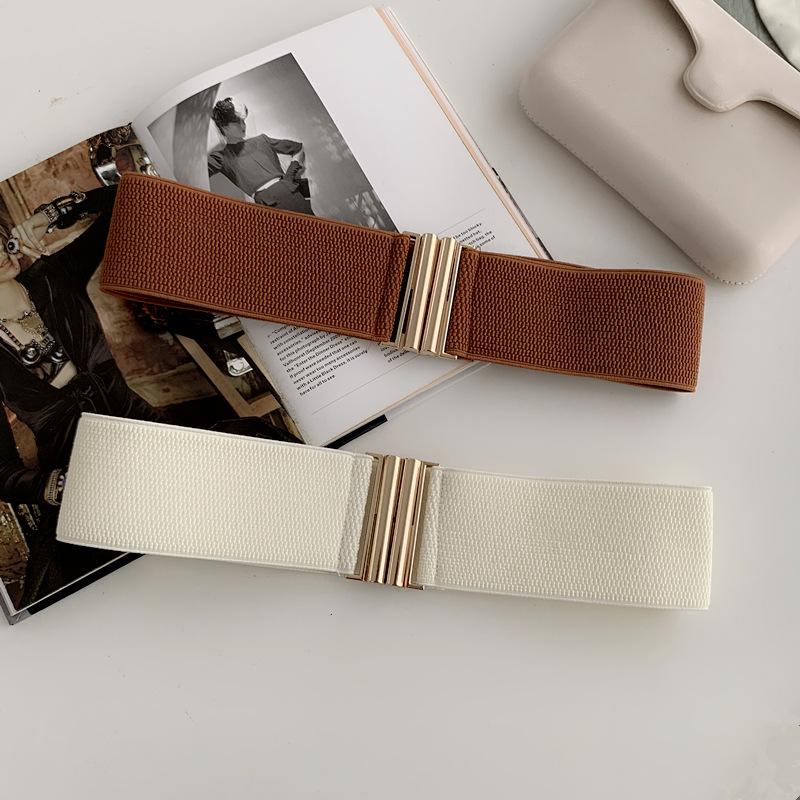 Autumn And Winter Elastic Elastic Women'S Wide Belt Decorative Fabric With Dress Waist And Thin Waist Seal