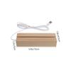 KESYOO Wooden LED Light Base, Set of 3, Made of Beech Wood, 6-inch, Lighting Stand, Base, USB Compatible, Home Use, Display Light Stand