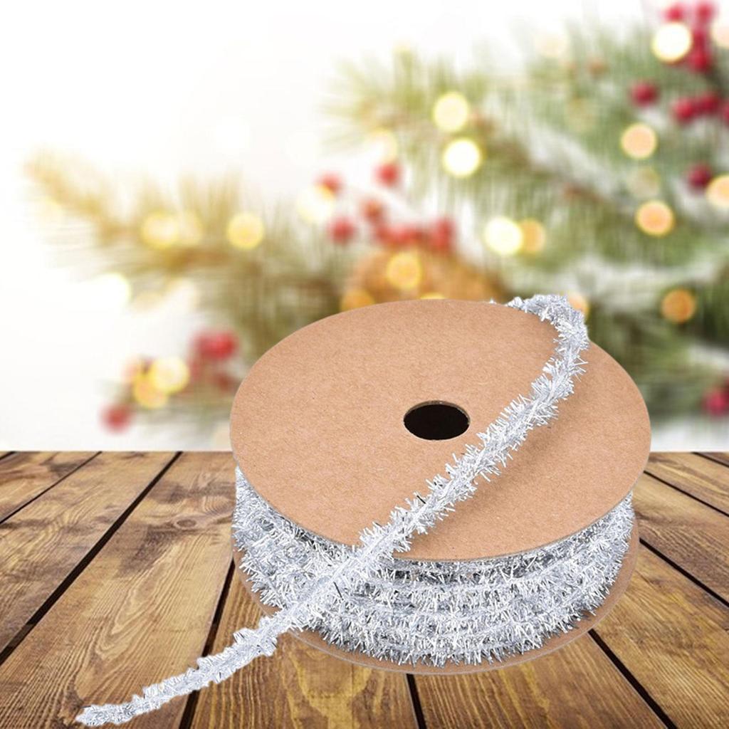 Christmas Ribbon Glitter Decorative Ribbons Gift Wrapping for Cake