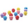 50-100pcs/lot Colorful Stripe Resin Beads Round Loose Beads Spacer Beads For Handmade DIY Jewelry Making Bracelets Necklace
