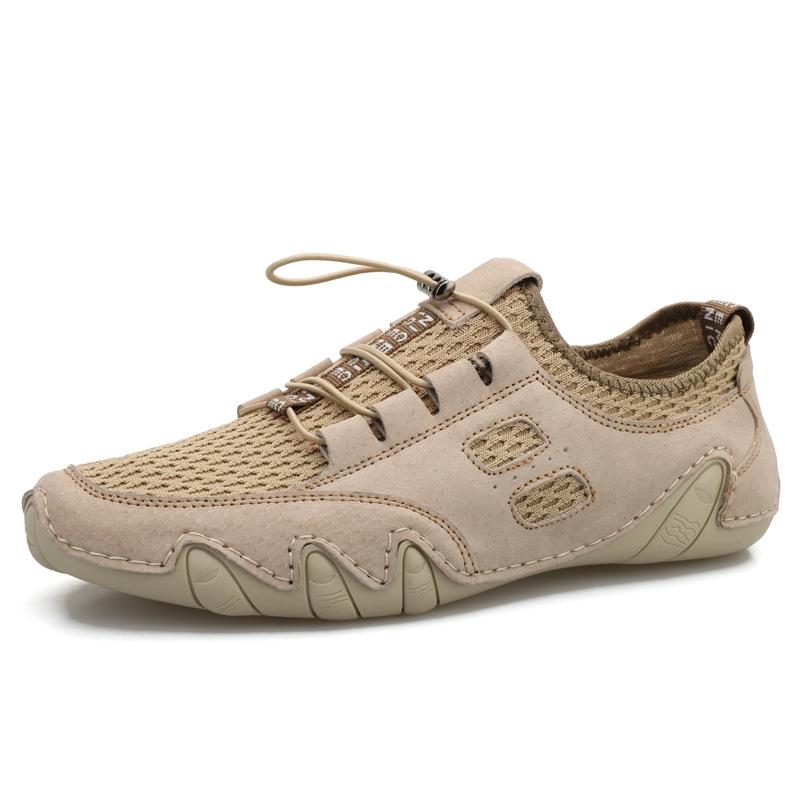 

Новая мужская обувь сетчатая обувь дышащая спортивная мужская повседневная обувь кожаная обувь универсальная модная обувь модный бренд 46