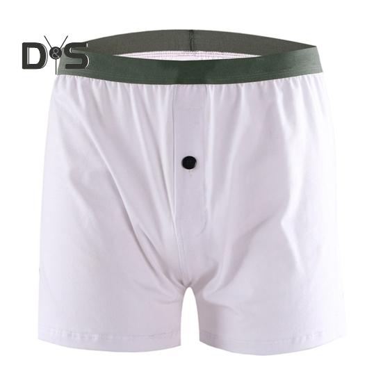 

Мужские трусы-боксеры со средней посадкой, эластичным поясом и пуговицами спереди, U-образные выпуклые шорты, удобные трусики для сна, повседневная одежда 4XL белый