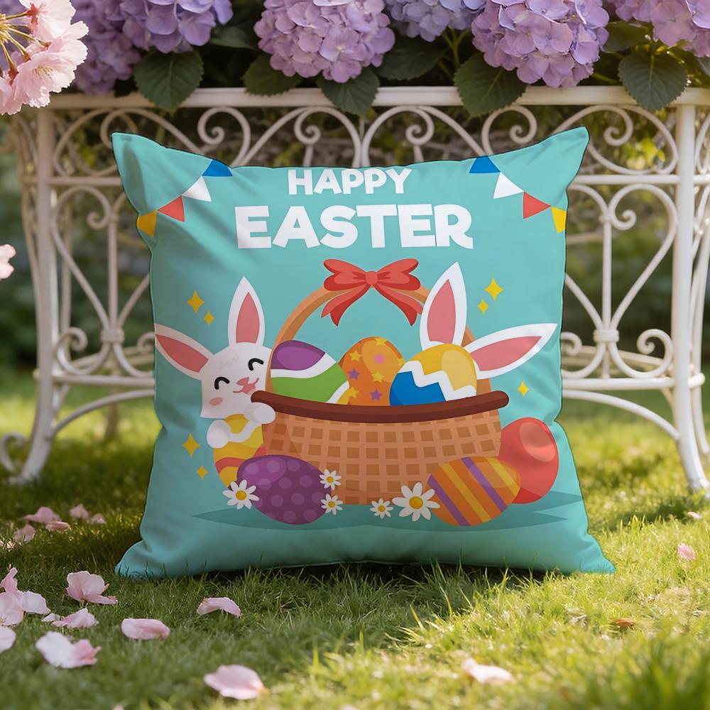 Holiday Easter Cushion Cover Home & Car Dual-Scene Pillow Cover: Reversible For Premium Comfort