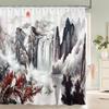 Ink Painting landscape 180x180cm Shower Curtains Waterproof Polyester Chinese style Flower Birds Bathroom Curtain With Hooks