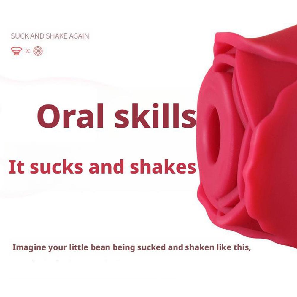 Powerful Vagina Sucking-Rose Vibrator Toy for Women Vacuum Stimulator Oral Nipple Clit Sucker Female Sex Toys Goods for Adults