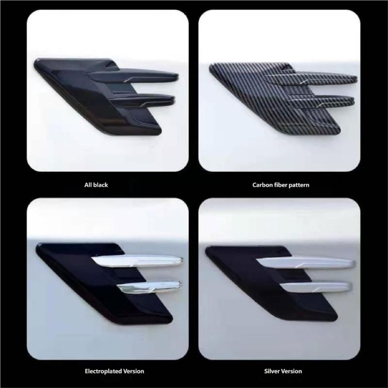 Air Flow Intake Cover,2Pcs Car Air Flow Intake Decorative Scoops Bonnet Vent Hood Cover Air Flow Vent Cover