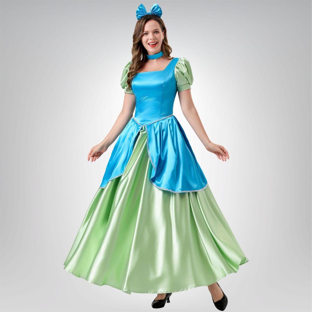 Milky Time Halloween Cosplay Cinderella, Drizella, Anastasia, and Lady Tremaine Dresses for Women (Drizella, Size L)