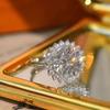 Simulation Moissanite Diamond Ring, Pigeon Egg, Wedding Ring, Ultra-Niche Flash Opening, Proposal Scene Photo Props
