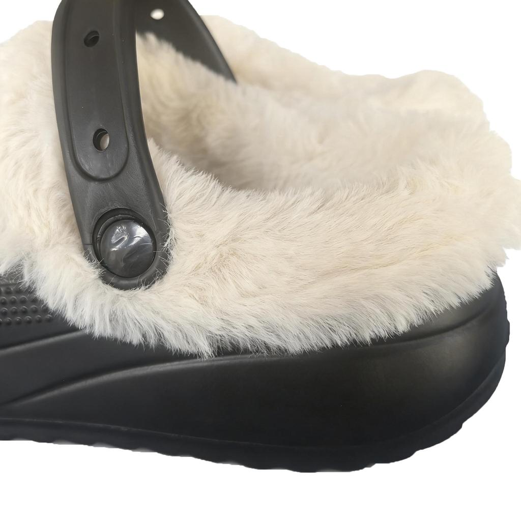 2025 Winter Plus Velvet Cotton Slippers, Outdoor Closed-Toe, 5cm Height Boost