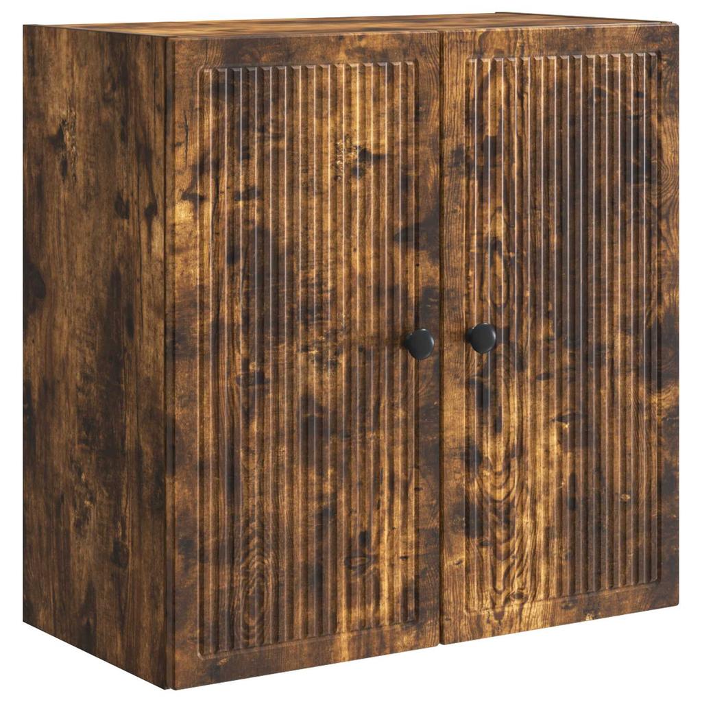 Wall Mounted Cabinet Smoked Oak Finish 59 x 31 x 60 cm Engineered Wood
