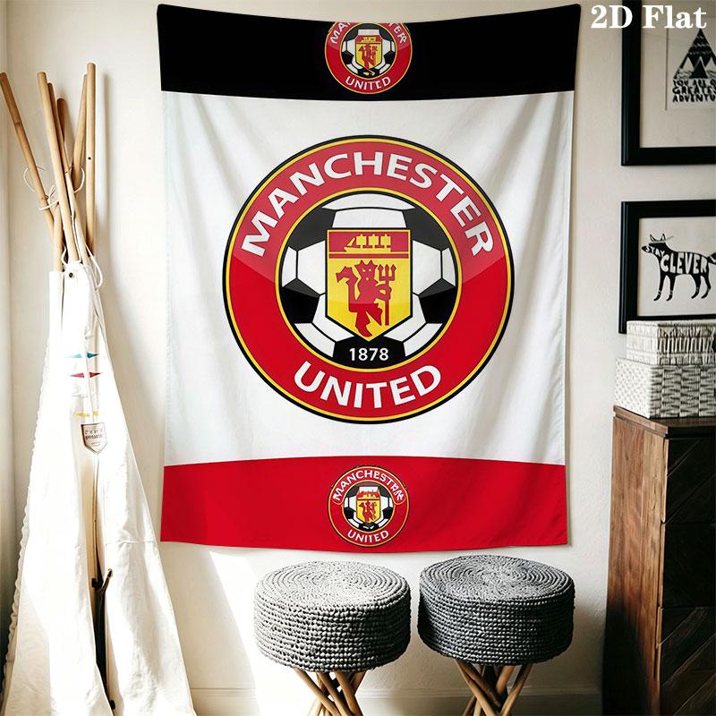 Man Utd G Wall Hanging Printed Fabric Blanket Decorative Tapestries for Bedroom Living Room Home Decor