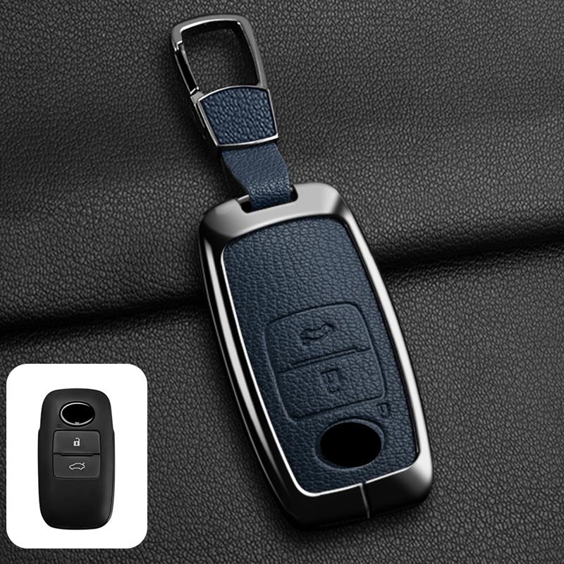 Zinc Alloy Leather for Toyota Yaris Ativ Raize Veloz Avanza Rush Perodua Daihatsu Malaysia Remote Key Case Cover Accessories