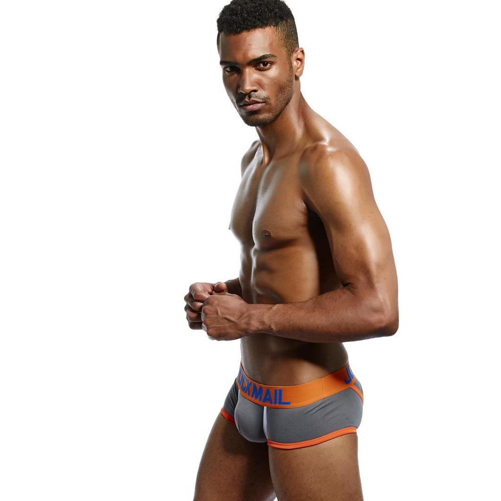 JOCKMAIL Boxer Briefs en Coton Pur pour Homme Dégageant les Fesses