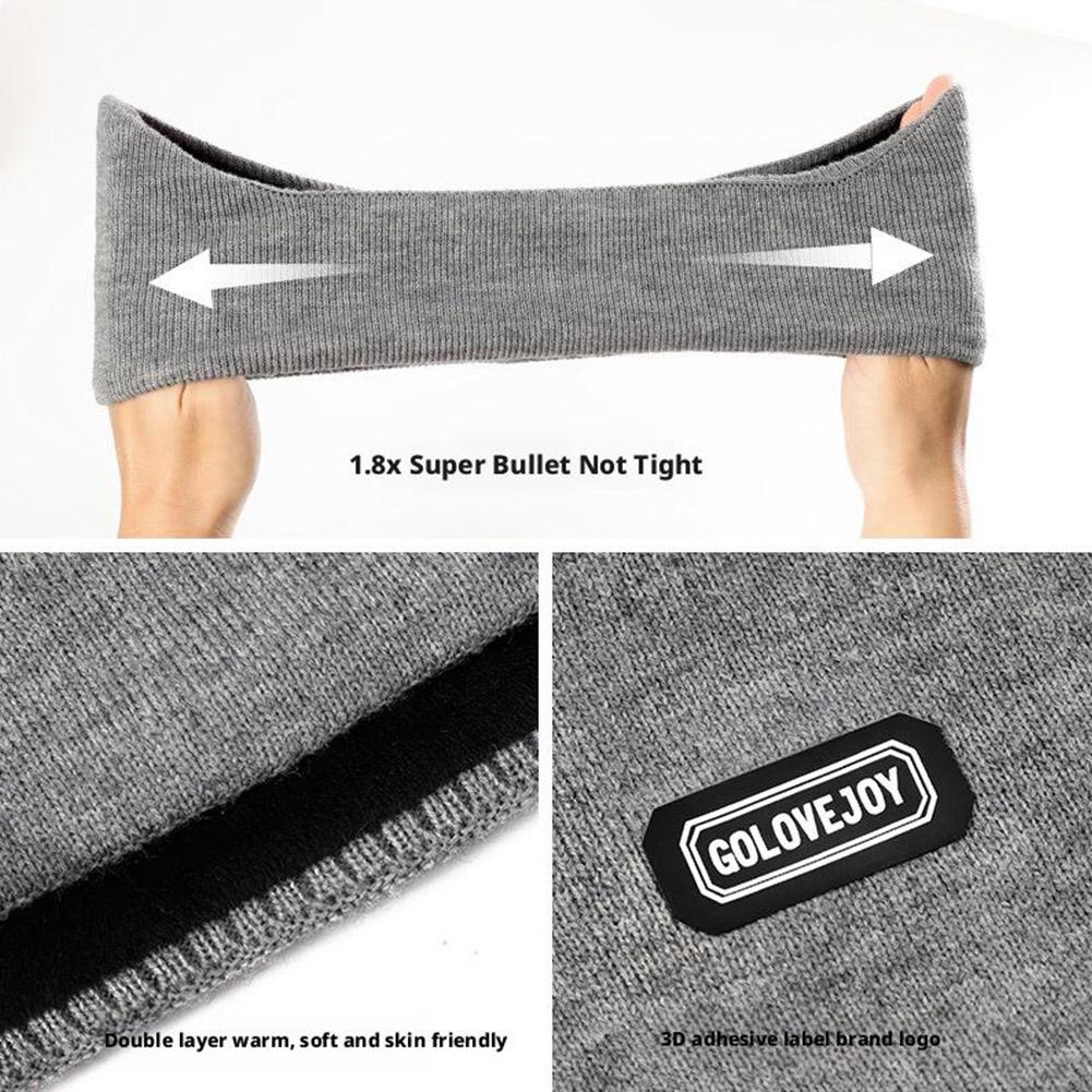 Sport Headband Ear Warmer Men Winter Cycling Workout Running Warm Double Bicycle Layer Yoga Hea I6N2