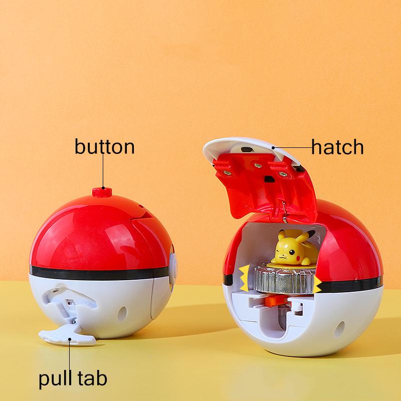 Pokmon Magic Gyro Toy for Children Pikachu Charmander New Combat Rotating Gyro Poke Ball