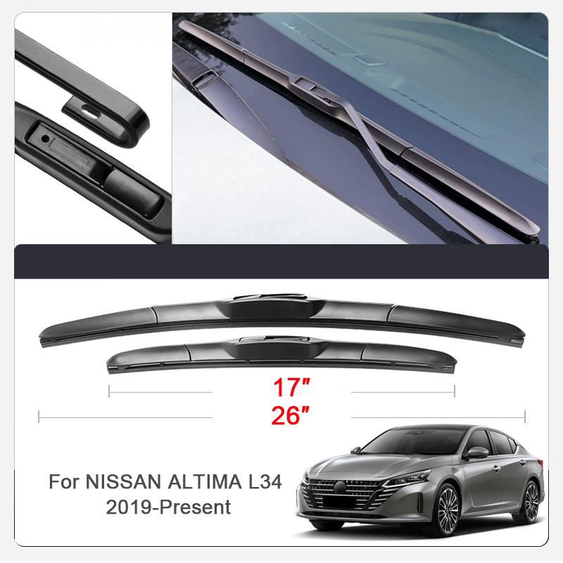 2PCS Car Blade Windshield Rubber Wiper For NISSAN Altima ARIYA JUKE LEAF MARCH MICRA NOTE NV200 SENTRA VERSA Auto Accessories
