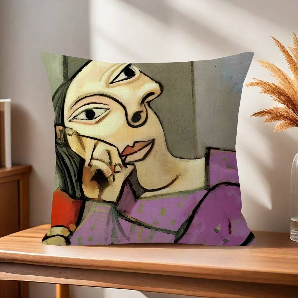Abstract Picasso Art Classic Cushion Cover Car Throw Pillow Case For Sofa Car Christmas Gift