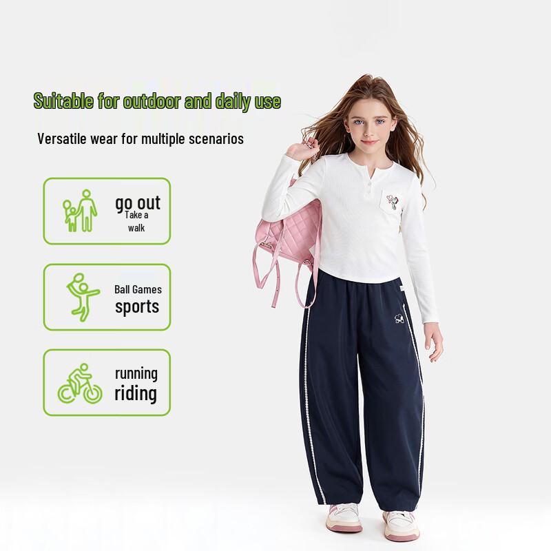 SNOOPY Girls' Curved Knife Casual Long Pants