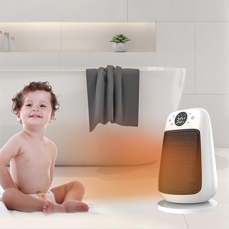 Electric Fan Heater Remote Control Ceramic Heater 1500W with Timer 90° Oscillation Heater Fan 3 Levels Adjustable Wind