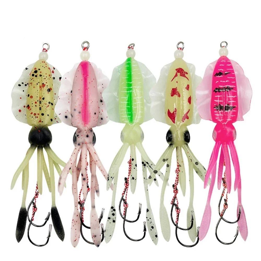 Soft Material Rubber Squid Skirts 10CM/15CM Luminous Fishing Lures  Trolling Fishing