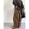 Vintage Brown Baggy Cargo Pants Men Koraen Harajuku Suit Pants Office Casual Trousers Wide Leg Work