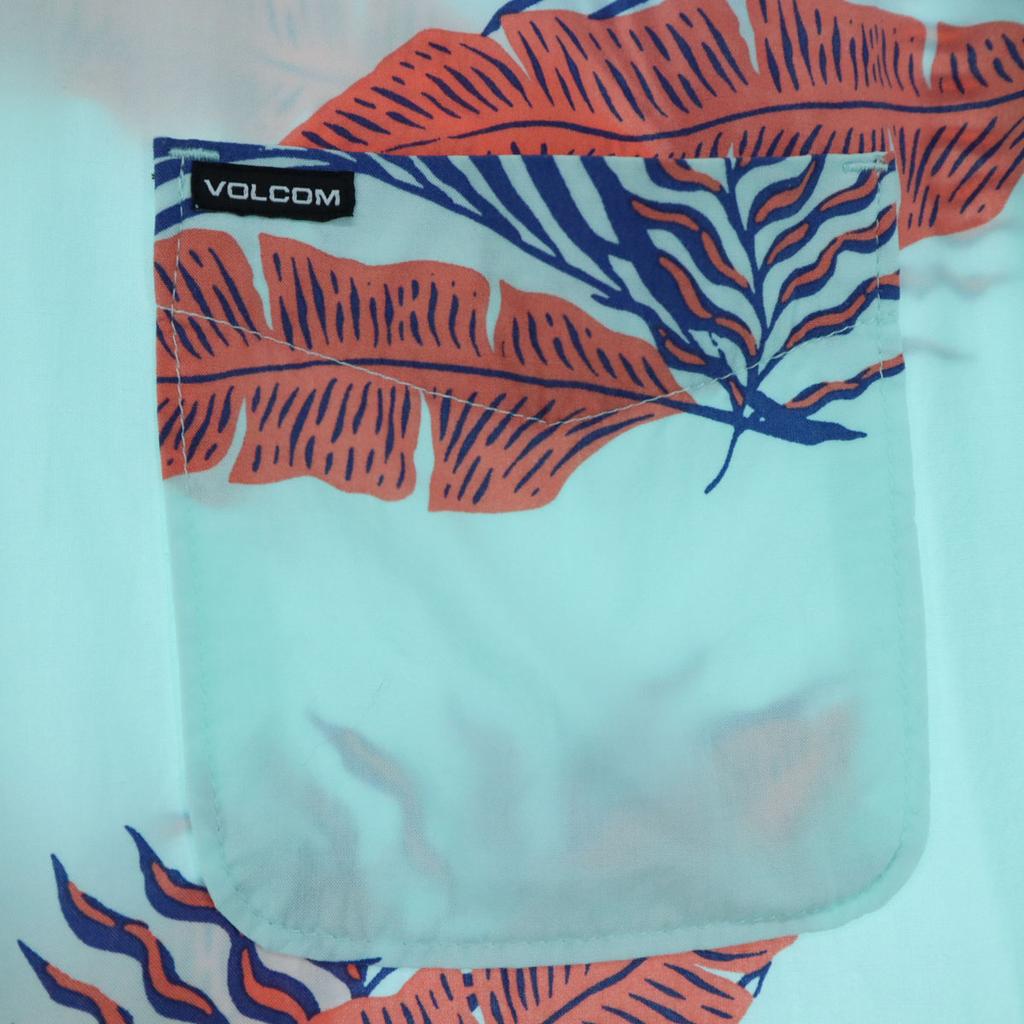 Güzellik ürünleri VOLCOM Deniz yosunu desenli Kısa kollu Aloha gömleği S Erkek Kullanılmış