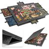 1500pcs Puzzle Table Adjustable Height with 6 Storage Drawers Portable Home Entertainment Puzzle Station