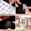 6Pcs with Grid Lines Clear Stamping Tools Clear Stamp Display Block  Photo Album Decorative
