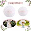 60CM 1/3/5/10pcs White Paper Parasol Umbrella for Wedding Party Favor DIY Bamboo Umbrellas for Bridal Summer Beach Photo Props