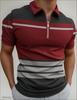Polka Dot Short-sleeve Polo Shirt, Trendy Casual Men's Top for Daily Wear.
