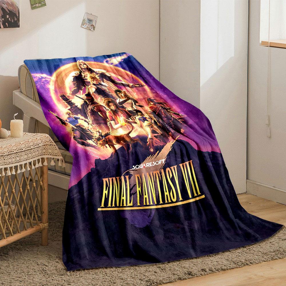 A group of stylized characters with a celestial background and comet. for all seasons blanket lunch break throw gift